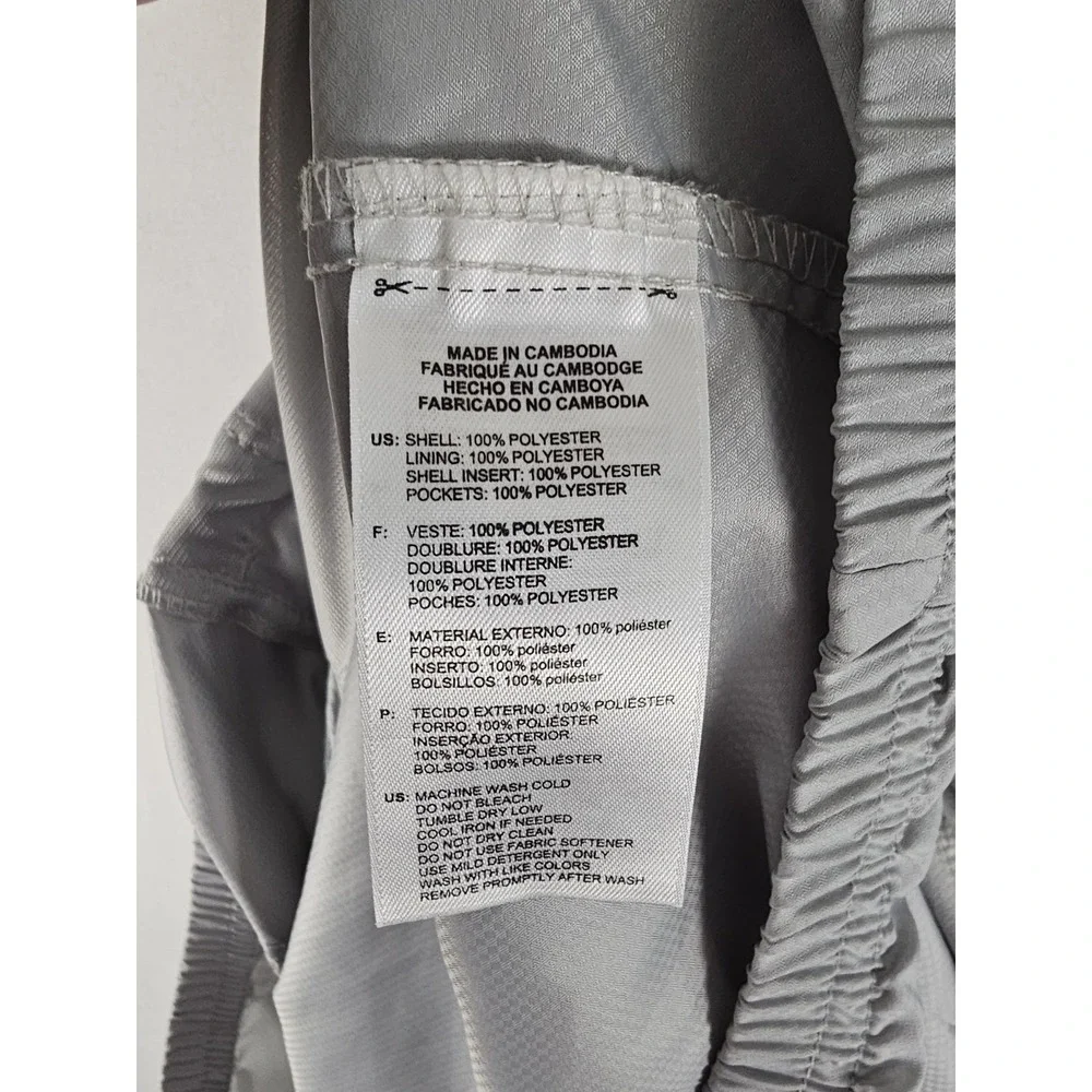 Adidas Golf 1919 Gray‎ Vented Full Zip Wind Breaker Men's Large Side Pockets